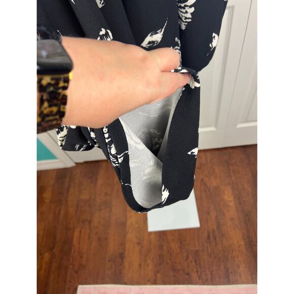 Jumpsuit M/L Boho Lagenlook Baggy Harem Adjustable Spaghetti Strap Black Floral - Picture 5 of 8